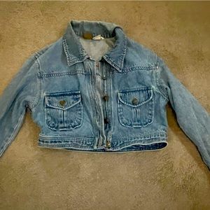 Size S crop denim jacket by Pepper Club
